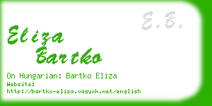 eliza bartko business card